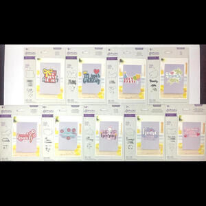 Lot 9 Crafters Companion Gemini Papercraft Die Sets Expressions Birthday Family
